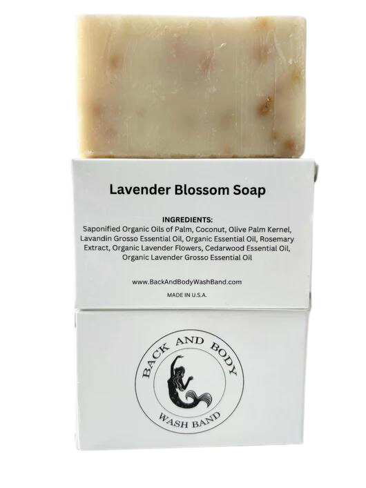 Back and Body Wash Band 4oz. Organic Lavender Blossom Soap Bar